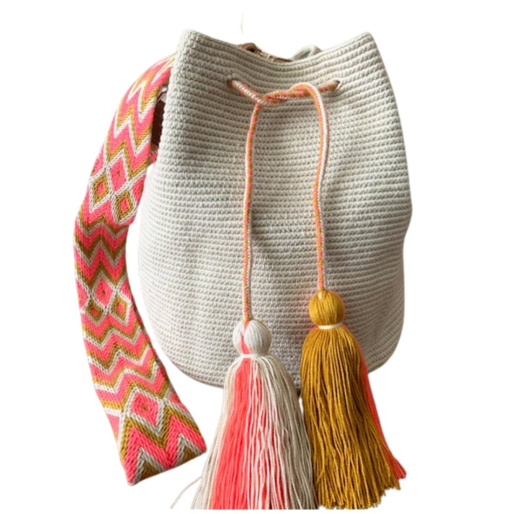 Original Colombian Wayuu Mochila Bucket Bag